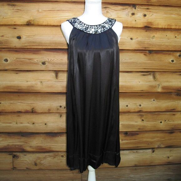 NWT French Connection Black Satin Dress - Picture 1 of 10